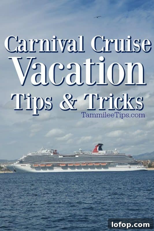 Carnival Cruise Vacation Tips and tricks over a carnival cruise ship 