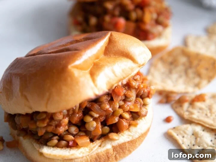 Image for Lentil Sloppy Joes - Vegetarian Sloppy Joe Recipe