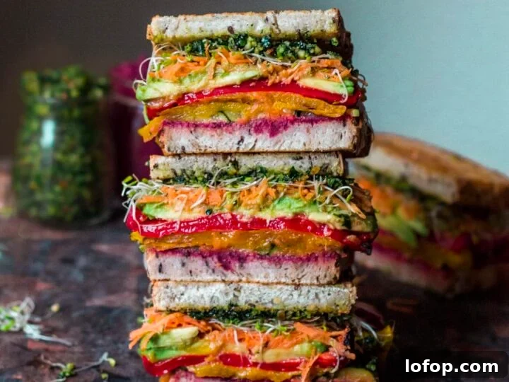 Image for Rainbow roast vegetable sandwich