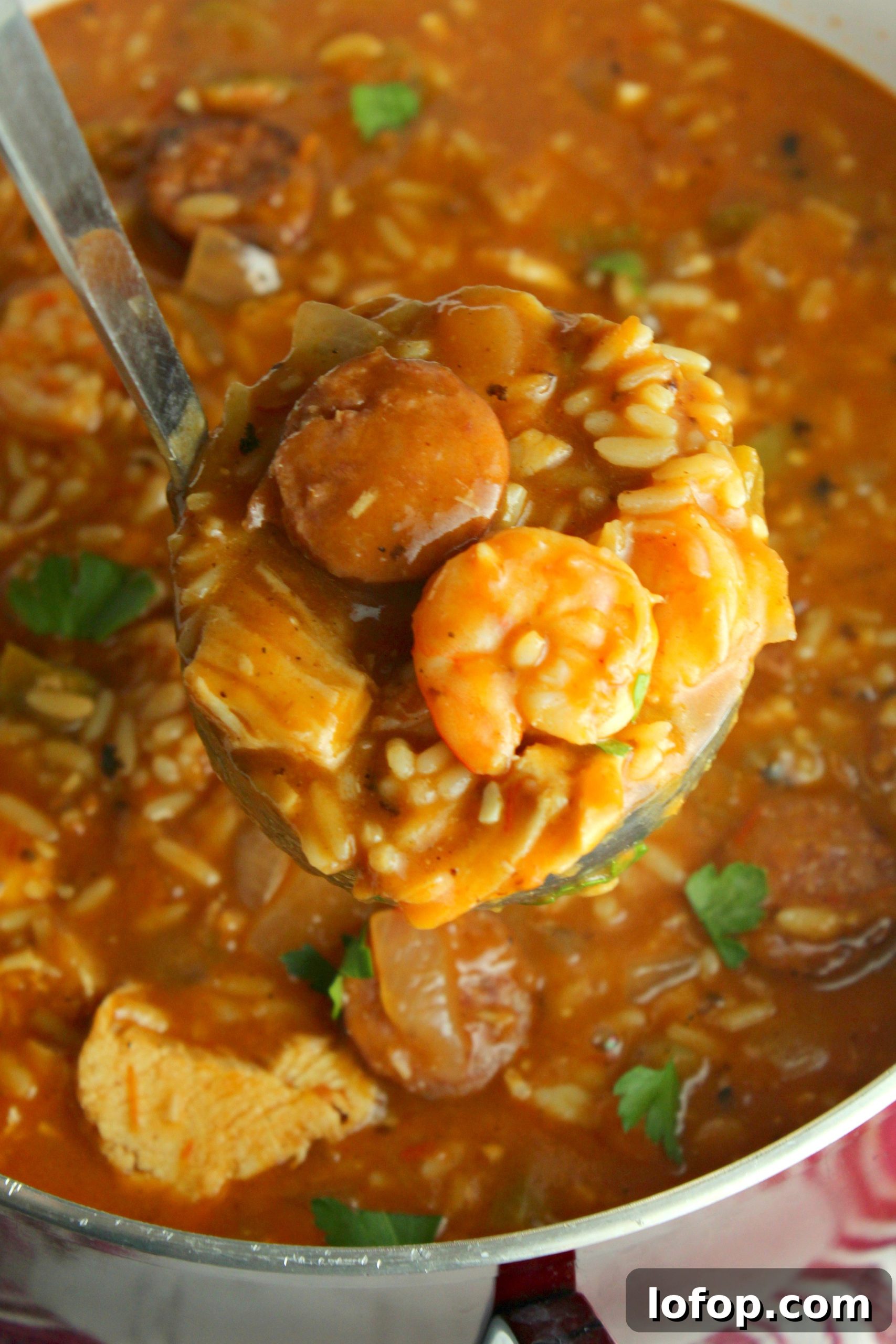Creamy Cajun Jambalaya Soup Recipe for Cozy Weeknight Dinners 7 Close up