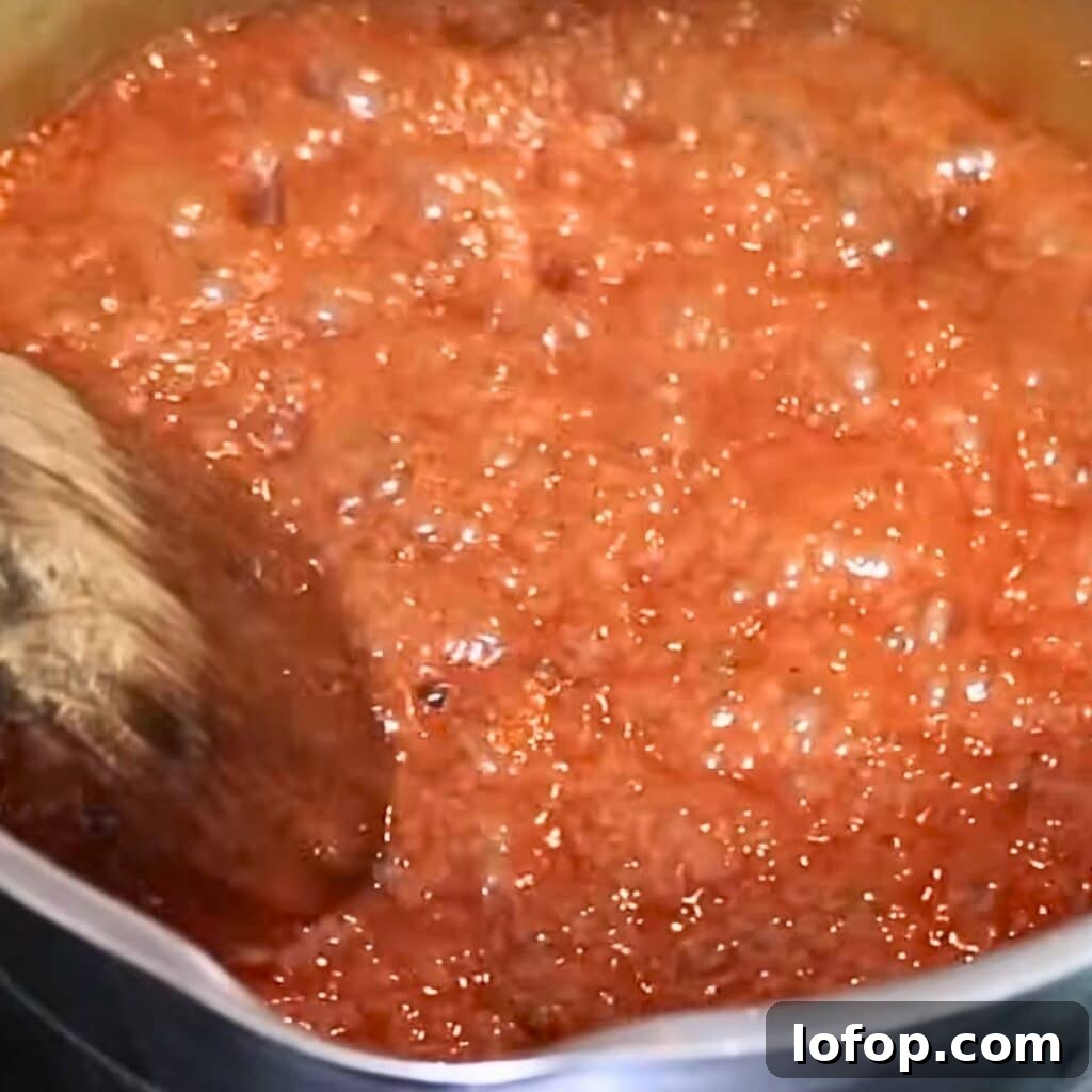 Boiling the caramel again