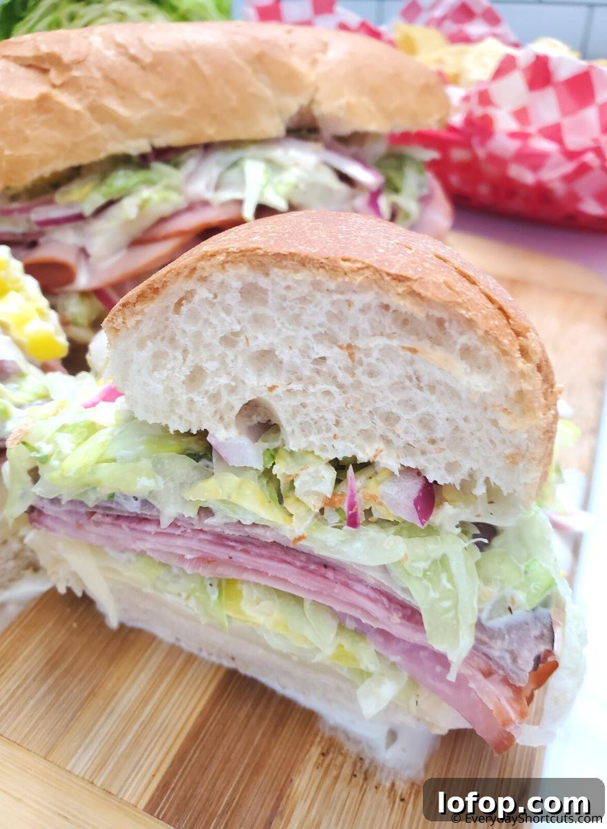 how to make a grinder salad sandwich