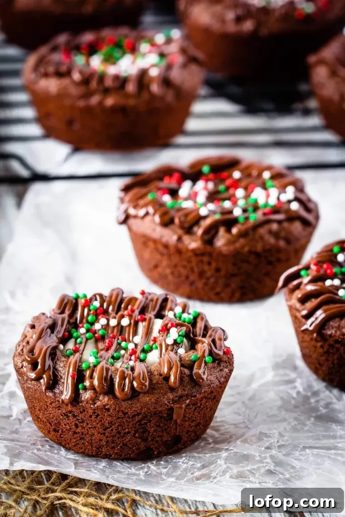 Hot Chocolate Brownie Cups
