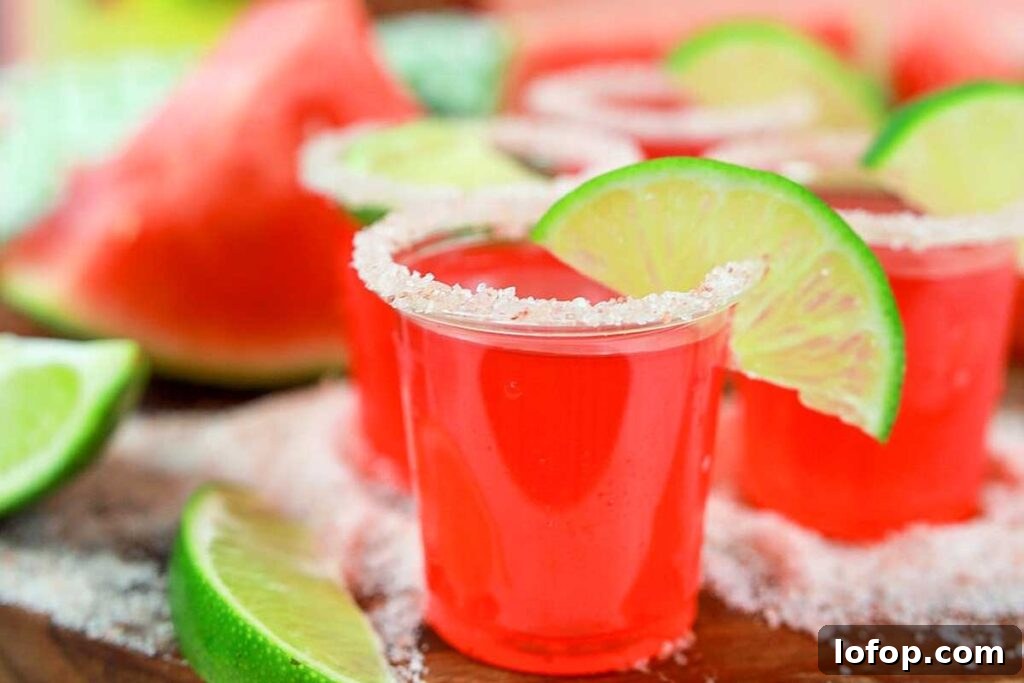29 Jello Shot Recipes to Kick Off Any Party Night 15 Strawberry margarita jello shots with lime wedges and salt rim