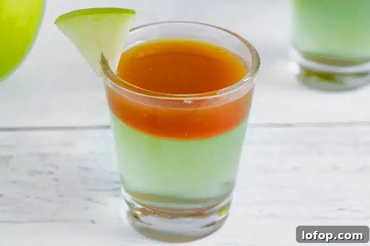 29 Jello Shot Recipes to Kick Off Any Party Night 19 A refreshing shot of apple juice topped with a fresh slice of apple.