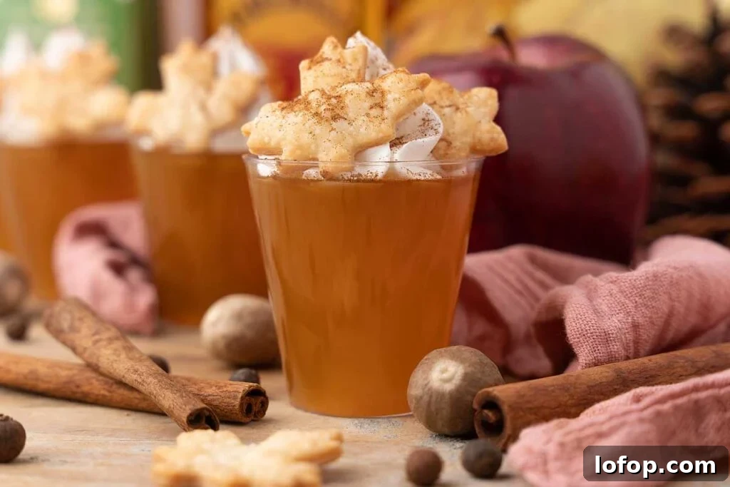29 Jello Shot Recipes to Kick Off Any Party Night 10 A shooter with leaf garnish.
