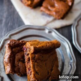 These paleo gingerbread blondies are packed full of holiday flavor. 100% Paleo made with almond butter, honey, warm spices and black currant jam.